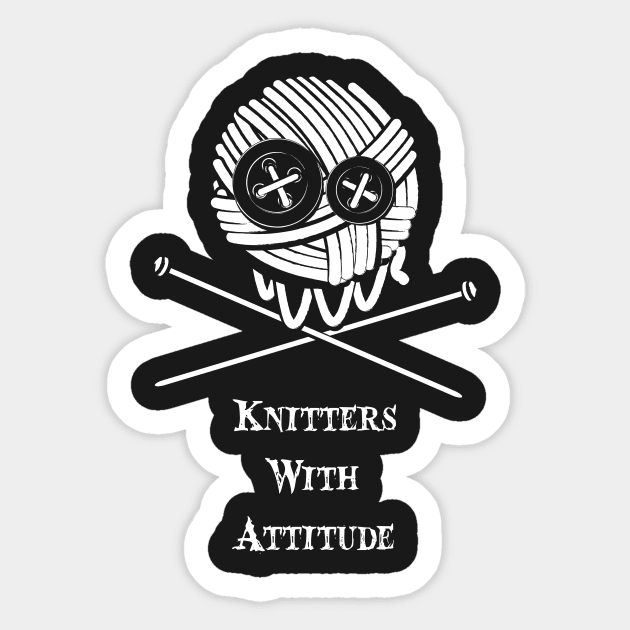 Knitters With Attitude Sticker by Staermose